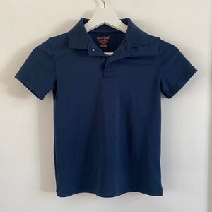 Cat & Jack Little Kids Navy Polo School Uniforms Short Sleeve Shirt Size S 6/7